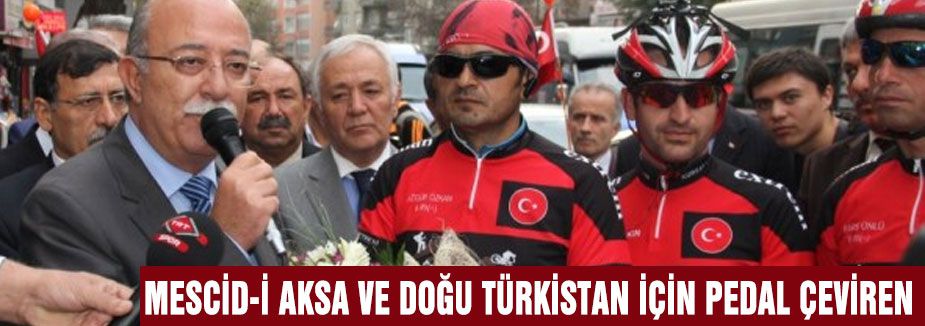 TÜRKİSTAN İÇİN PEDAL ÇEVİRDİLER