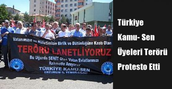 Kamu-Sen Üyelerinden Teröre Protesto