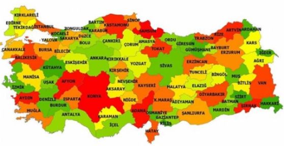 Türkiye'nin Yaşlılık Haritası...