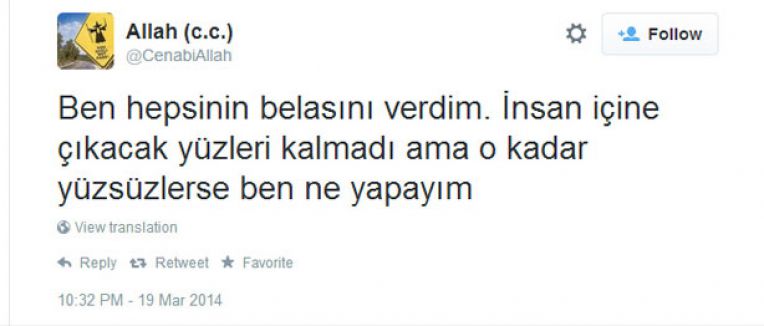 Twitter'da“Allah CC“ye 15 ay hapis