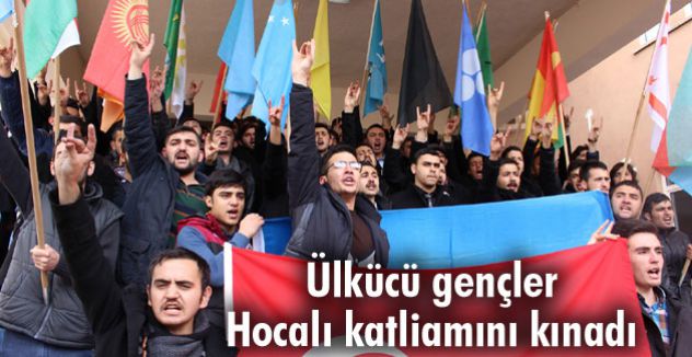 Ülkücü gençler Hocalı katliamını kınadı