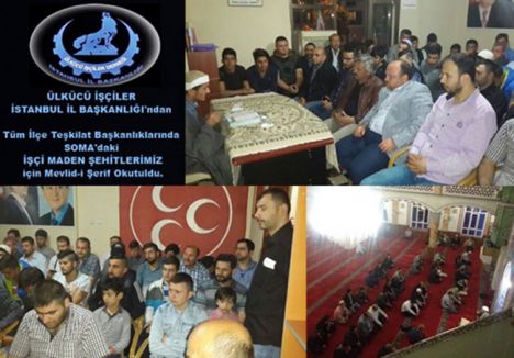 Ülkücü İşçiler Derneği Maden Şehitlerine Mevlit okuttu