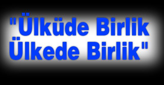 “Ülküde Birlik Ülkede Birlik“
