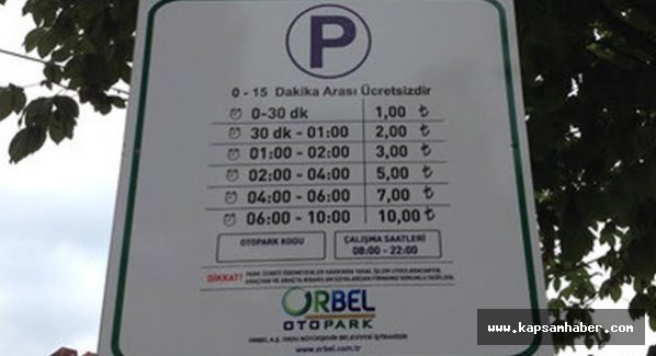 Ünyeliler artık caddelere park ücreti ödeyecek