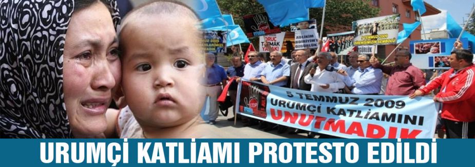 Urumçi katliamının 5.Yıl dönümünde protesto edildi