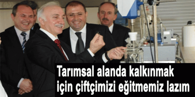 Vali Şahin:'Çiftçimizi eğitmemiz lazım'