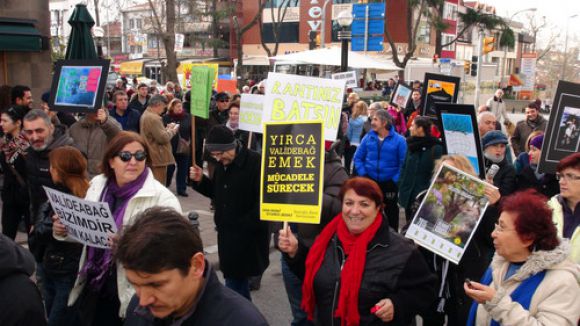 Validebağ Korusu'nda 'talana dur' eylemi