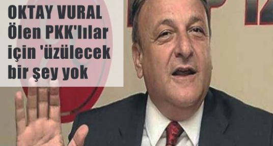 VURAL Ölen PKK'lılar için 'üzülecek bir şey yok