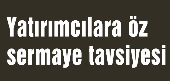 Yatırımcılara öz sermaye tavsiyesi