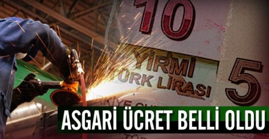 Yeni asgari ücreti açıklandı