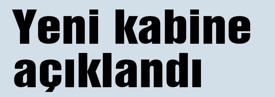 Yeni kabine açıklandı