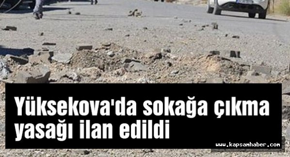 Yüksekova'da sokağa çıkma yasağı