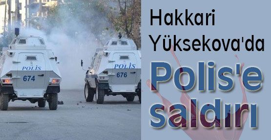 Yüksekova'da Polis'e saldırı