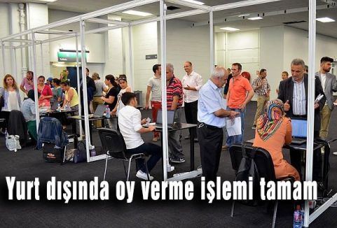 Yurt dışında oy verme işlemi tamam
