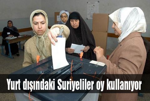 Yurt dışındaki Suriyeliler sandık başında