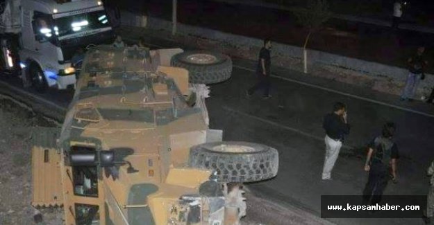 Zırhlı araç devrildi! 13 asker yaralı