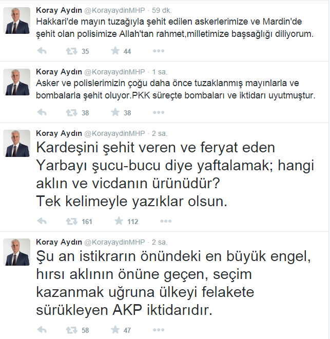 PKK AKP'yi ve bombalari uyutmuştur