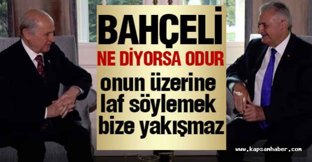 Başbakan: Bahçeli'nin lafı üstüne laf söylemek bize yakışmaz