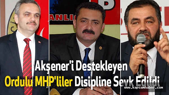 Akşener'i Destekleyen Ordulu MHP'liler Disipline Sevk Edildi