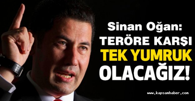 Sinan Oğan; terörün tepesine imek üzere sıkılmış tek yumruk olacağız