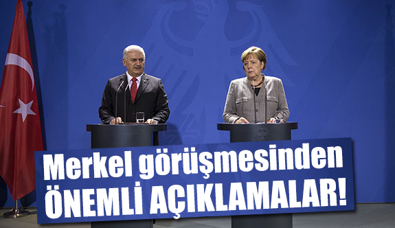 Başbakan Yıldırım ile Merkel Ortak Basın Toplantısı Düzenledi