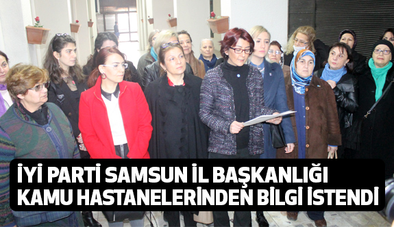 İyi Parti Samsun İl Başkanlığı, Adolesan Gebeliği Teşhisi İçin Bilgi İstedi