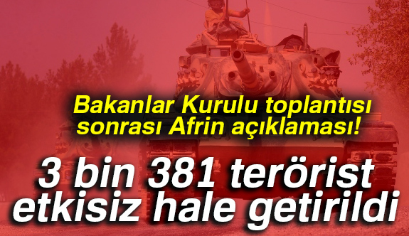 Bakanlar Toplantısı sonrası Bozdağ'dan Afrin Açıklaması