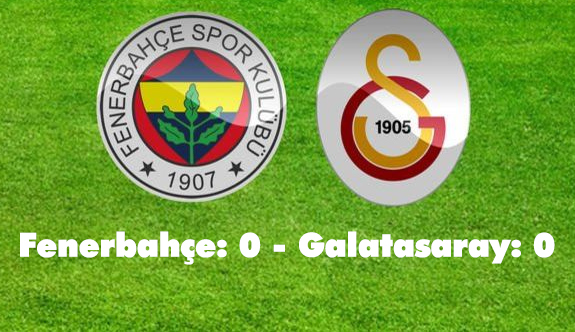 Spor Toto Süper Lig: Fenerbahçe: 0 - Galatasaray: 0