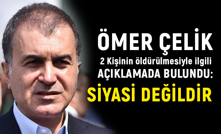 Ömer Çelik'ten 2 Kişinin vurularak öldürülmesiyle ilgili açıklama