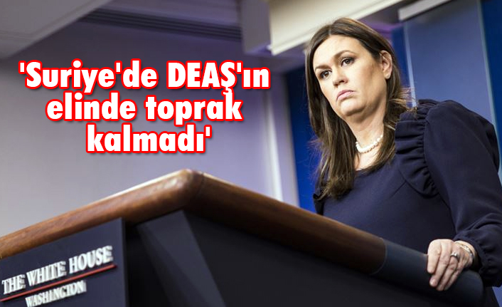 Sanders, Suriye'de artık DEAŞ'ın elinde hiç toprak parçası kalmadı