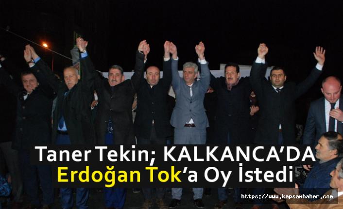 Taner Tekin, Kalkanca'da Cumhur İttifak Adayı Erdoğan Tok'a Oy İstedi
