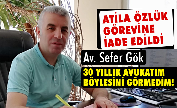 Merzifon Tarım ve Orman Müdürü Atila ÖZLÜK, Görevine İade Edildi