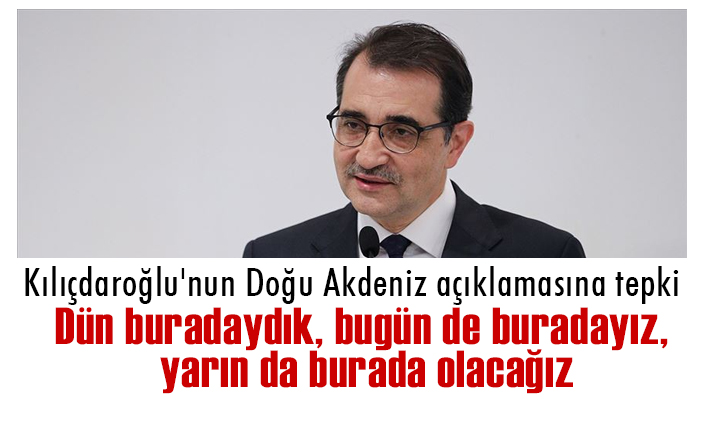 Bakan Dönmez; Dün buradaydık, bugün de buradayız, yarın da burada olacağız