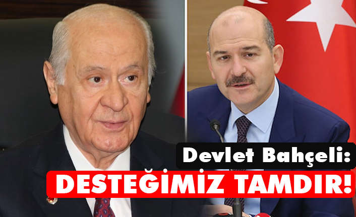 MHP lideri Devlet Bahçeli, Bakan Soylu'yu Tebrik Etti