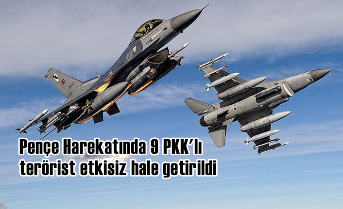 Pençe-3 Harekatı kapsamında 9 PKK'lı terörist öldürüldü