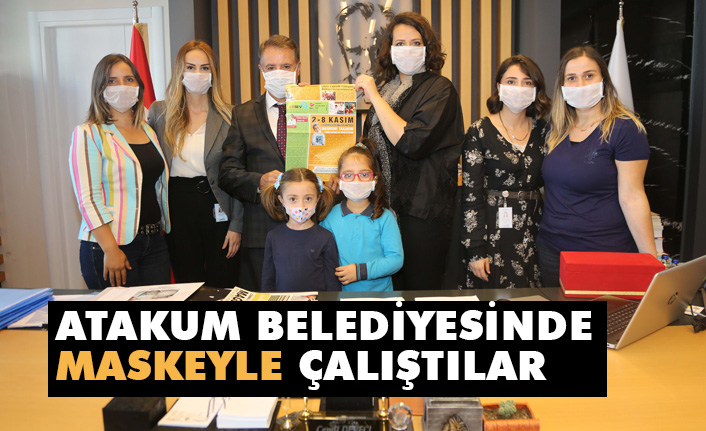 Atakum Belediyesi personeli, Lösemili çocuklar için maskeyle çalıştılar