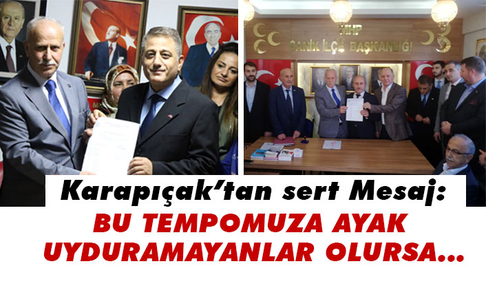 Karapıçak, MHP Canik ve İlkadım Teşkilatlarına Görevlerini Tebliğ Etti