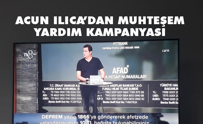 Acun Ilıcalı TV8 kanalında Elazığ için yardım kampanyasında Rekor Kırıyor