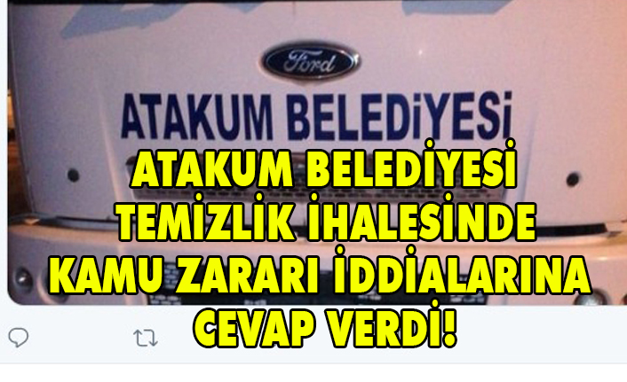 Atakum Belediyesi'nden 'Temizlik İhalesinde kamu zararı' iddialarına cevap