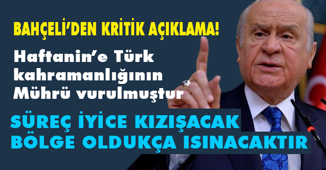 Bahçeli'den, Terörle Mücadele, Libya ve Doğu Akdeniz’de Yaygınlaşan Tahrikler