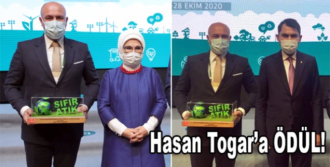 Tekkeköy Belediye Başkani Hasan Togar Sifir Atik Projesi Kapsaminda Ödül Aldı
