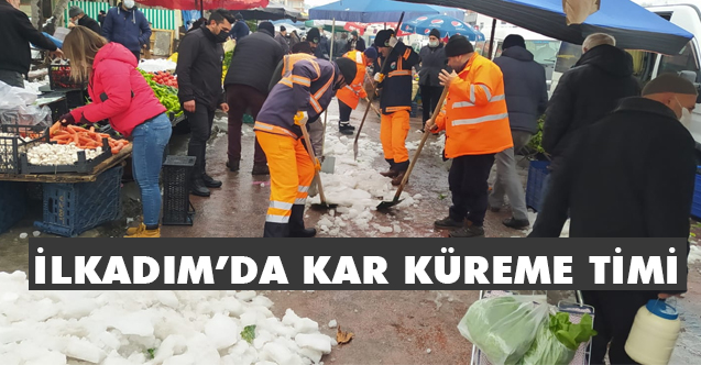 İlkadım Belediyesi Kar Mesaisi Ardından Buzlanmalara Karşı Tim Oluşturdu
