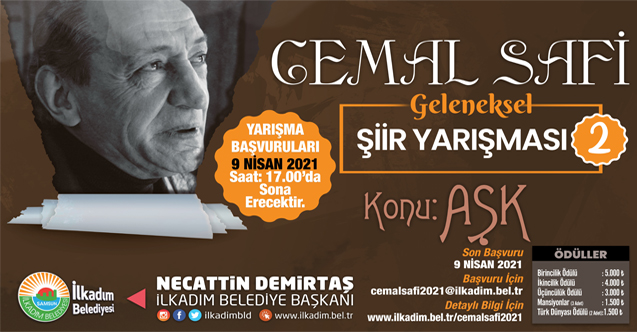 İlkadım Belediyesi Şair Cemal Safi'yi Şiir Yarışması İle Anıyor