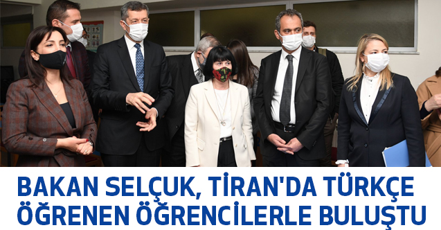 Millî Eğitim Bakanı Ziya Selçuk, Tiran'da Öğrencilerle Bir Araya Geldi