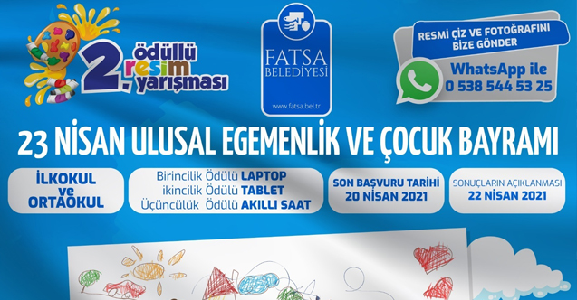 Fatsa Belediyesi, 23 Nisan Ödüllü İkinci Resim Yarışması Düzenliyor