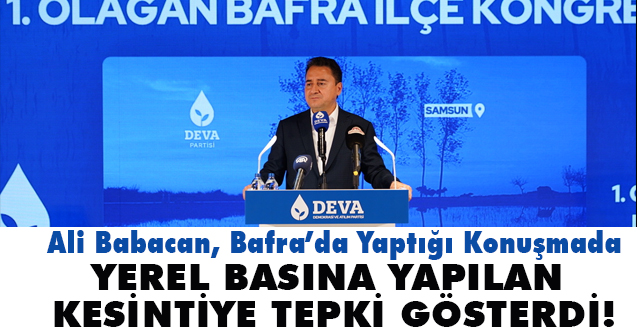 Ali Babacan, Samsun Konuşmasında Basına Yapılan Kesintiye Tepki Gösterdi