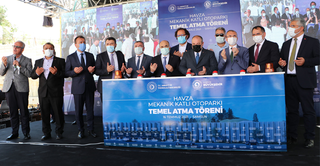 Havza Mekanik Otopark Temeli Sanayi ve Teknoloji Bakanı Varank tarafından atıldı