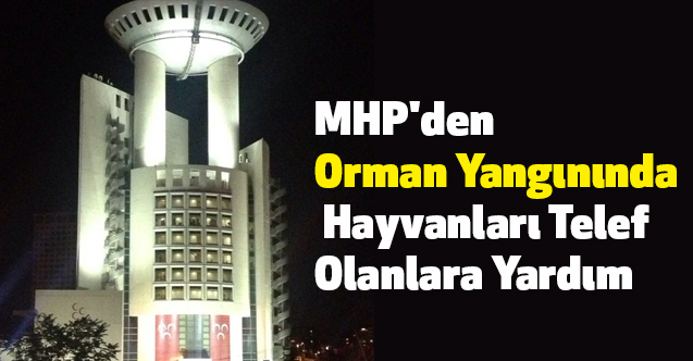 MHP'den Orman Yangınında Hayvanları Telef Olanlara Yardım