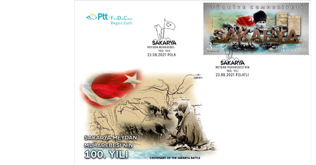 PTT'den Sakarya Meydan Muharebesi’nin 100. Yılı” konulu anma pulu ile ilkgün zarfı