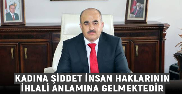 Vali Zülkif Dağlı: Kadına Şiddet İnsan Haklarının İhlali Anlamına Gelir